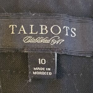 Talbots Black Side Zip Slacks